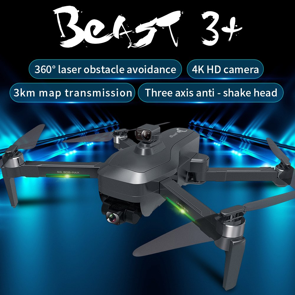 Sg 906 Max 1 4K HD Video Camera Drone GPS 5G Wifi, 2 Drone