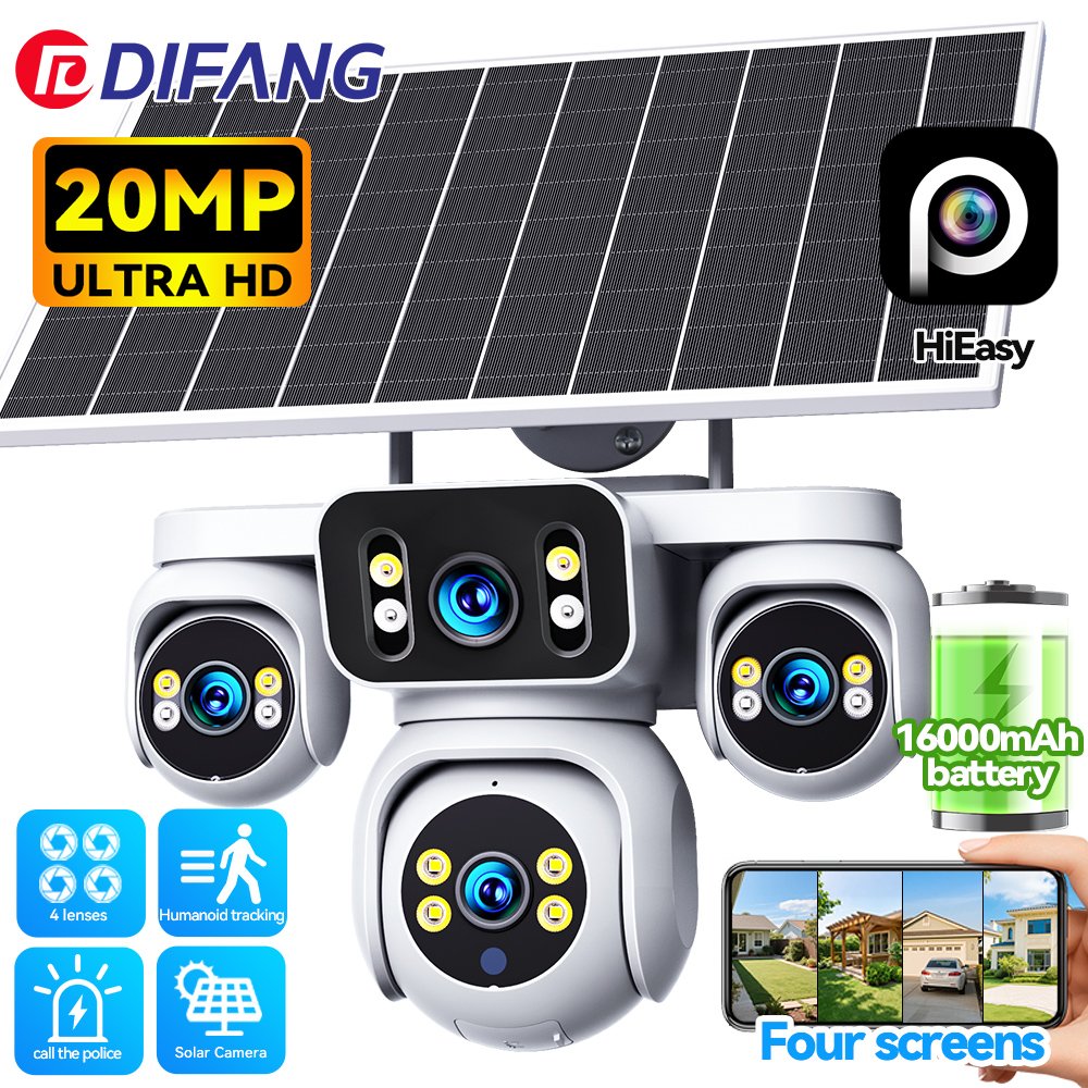 4 Lens Solar CCTV Camera2